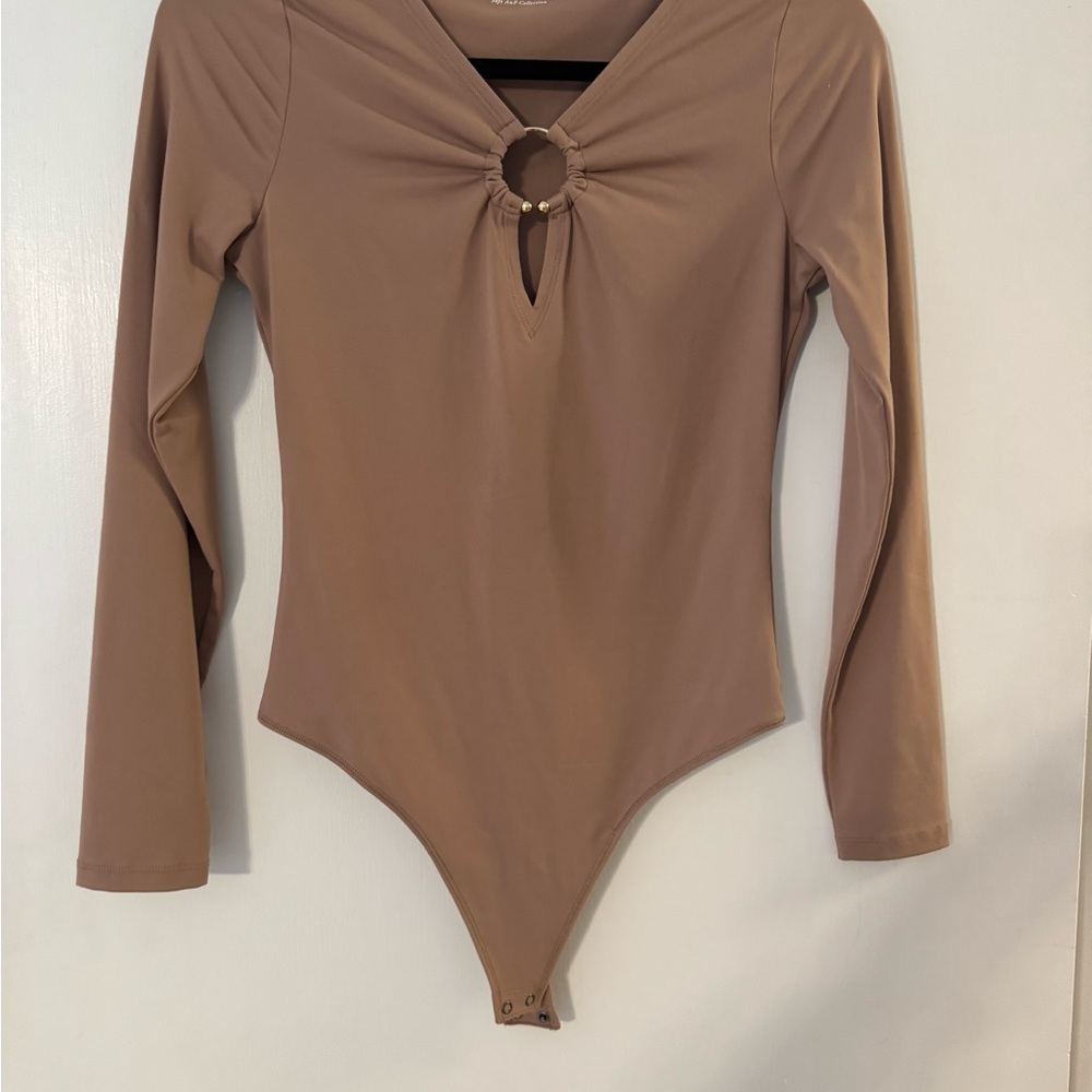 Abercrombie & Fitch Brown Long Sleeve Bodysuit